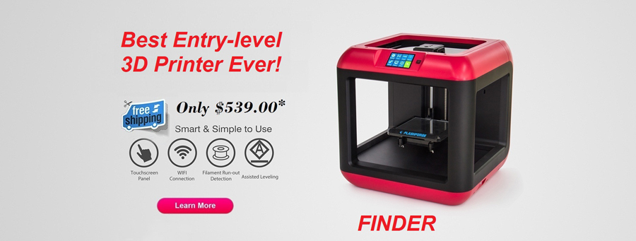 $539 FlashForge Finder Seeks Out Consumer 3D Printing Market (3dprintingindustry.com)